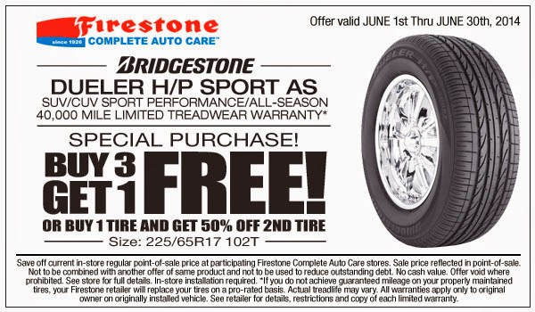 Bridgestone Tire Coupons Codes For February 2018