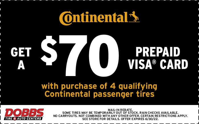 Continental Tire Coupon Dobbs Tire Auto Centers