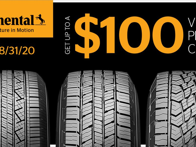 Continental Tire Offering Summer Rebate Promotion Through Aug 31