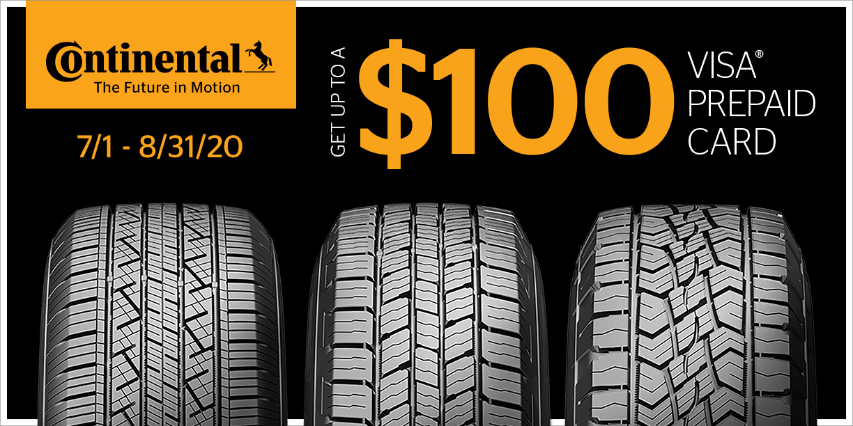 Continental Tire Offering Summer Rebate Promotion Through Aug 31