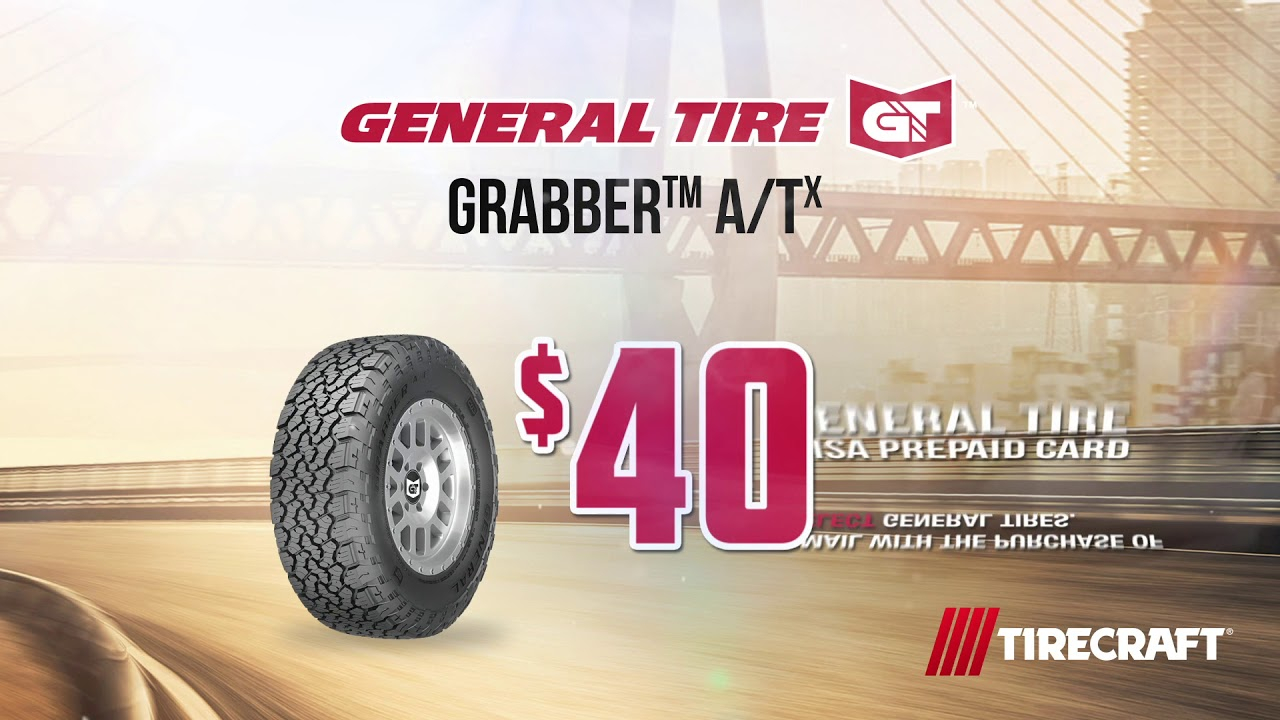 General Tire Grabber A Tx Tires 40 Rebate YouTube