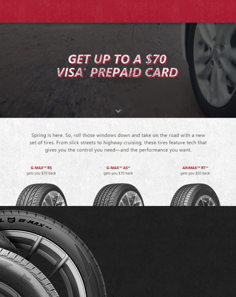 General Tire Is Offering A 70 Rebate On Select Tires Rolling Tire Shop