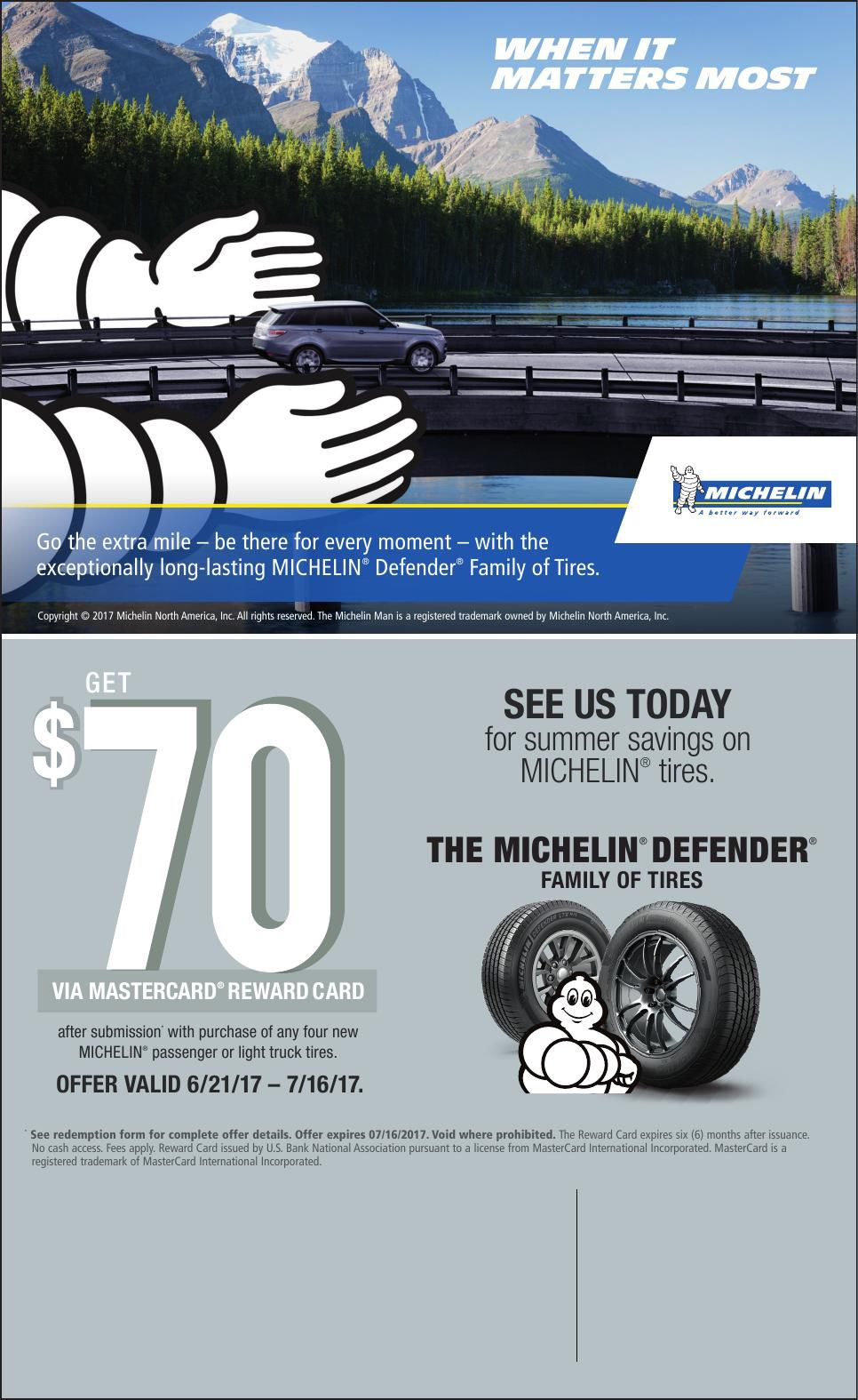 Michelin Tire Dealers To Advertise 2017 Summer Rebate Advertise