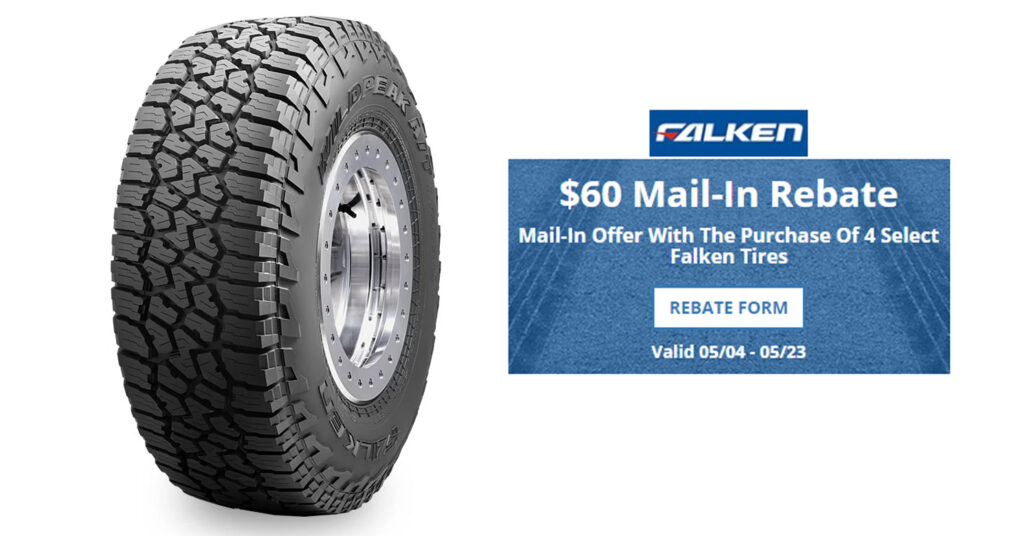 Available Tire Rebates May 2020