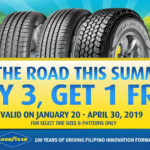 Buy 3 get 1 free promo page banner GOODYEAR