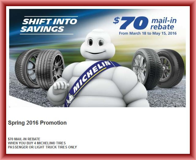 Michelin Defender Tire Mail In Rebate Big O Tires