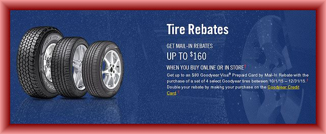 Goodyear Tire Rebate And Coupons For October 2018