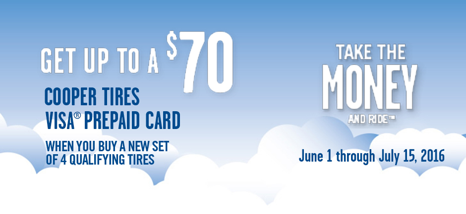 Cooper Tire Rebates Up To 70 End On July 15 2016