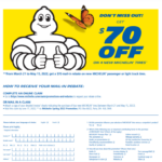 Michelin Tires Rebate Costco Printable Rebate Form